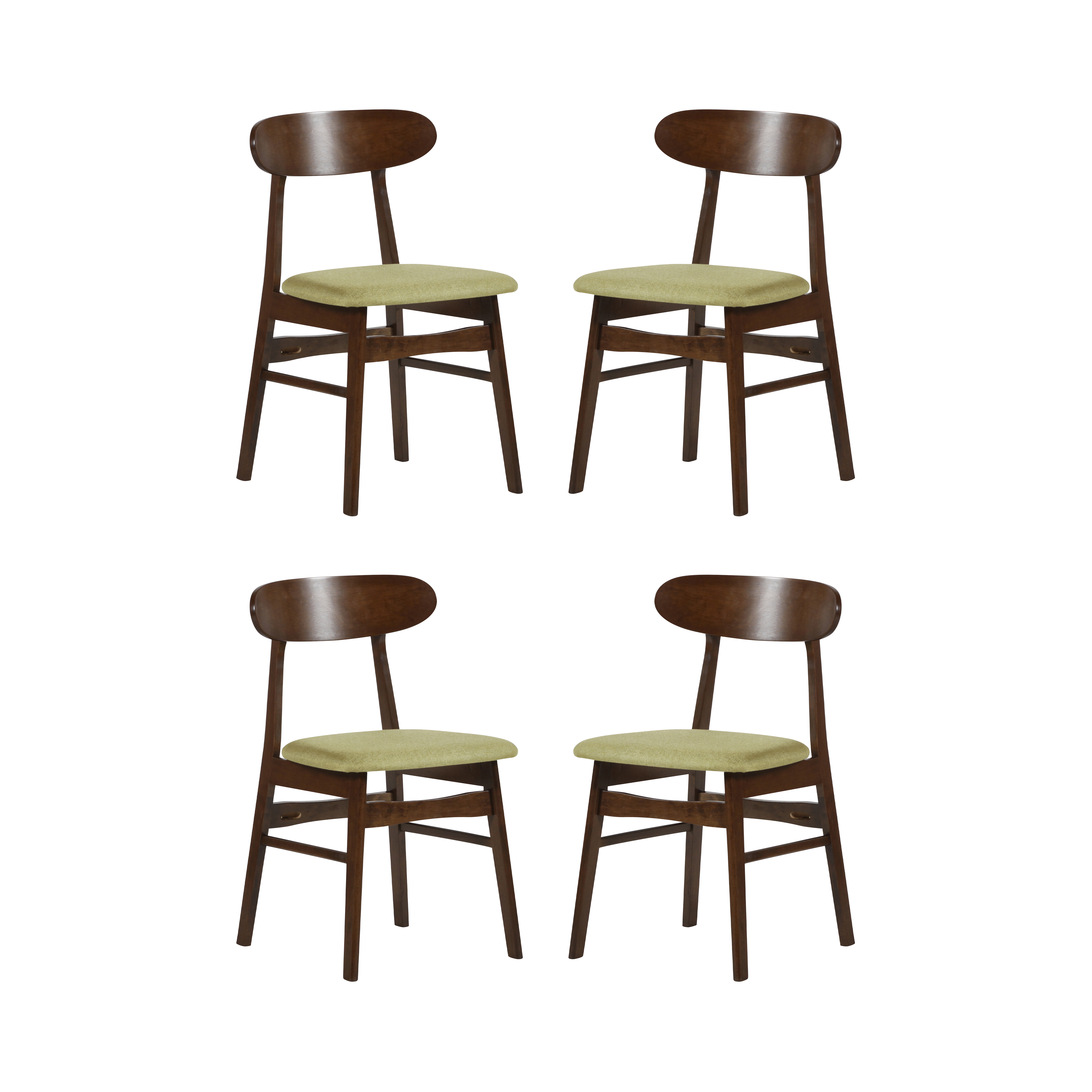 4 New Classic Furniture Morocco Brown Green Dining Chairs