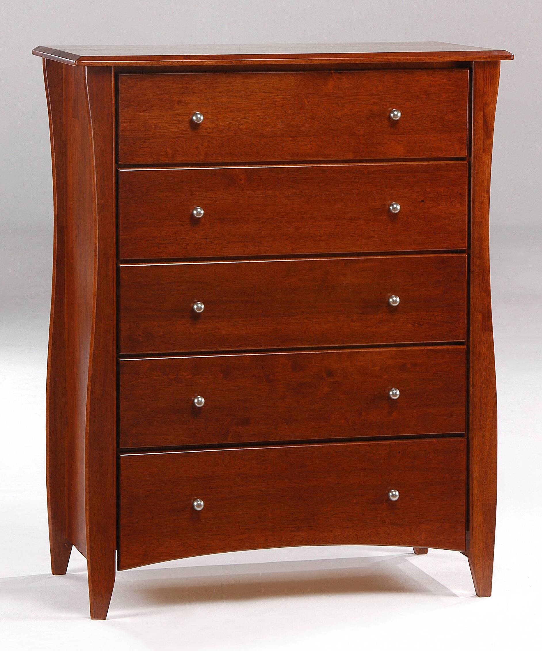 Night and Day Furniture Clove Cherry 5 Drawer Chest