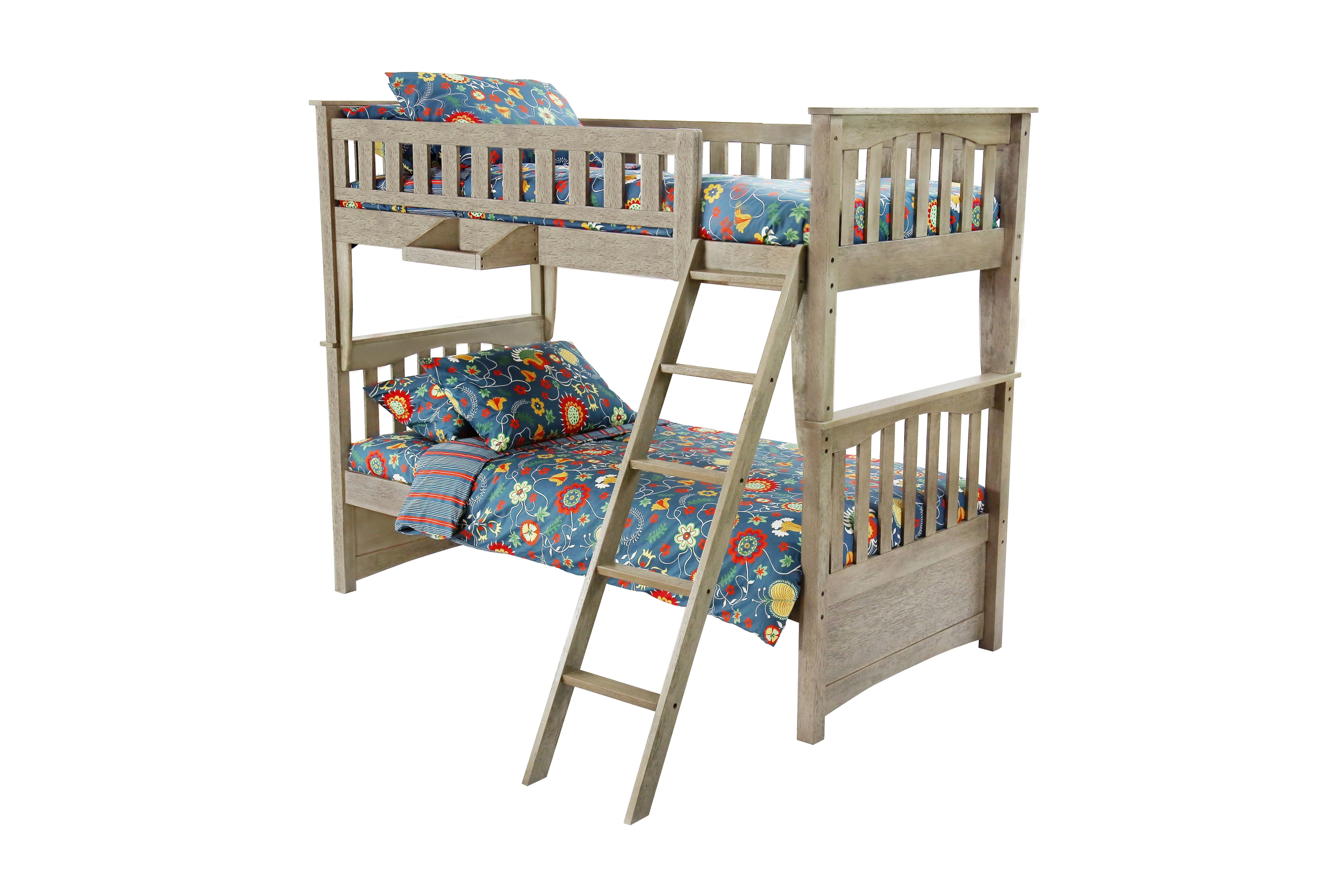 Night And Day Furniture Sailboat Brushed Driftwood Twin Over Twin Drawer St...