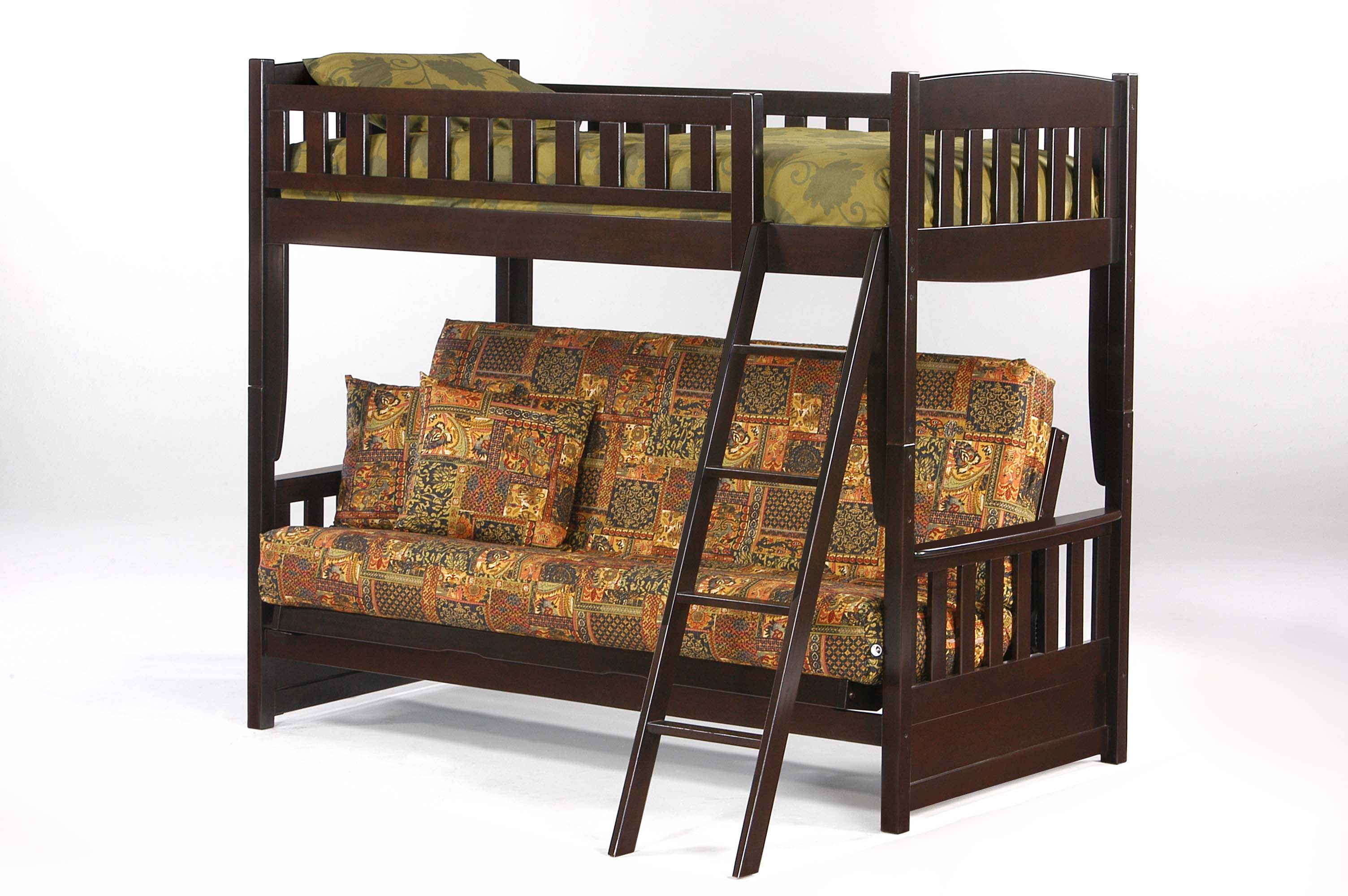 Night and Day Furniture Cinnamon Chocolate Futon Bunk Bed