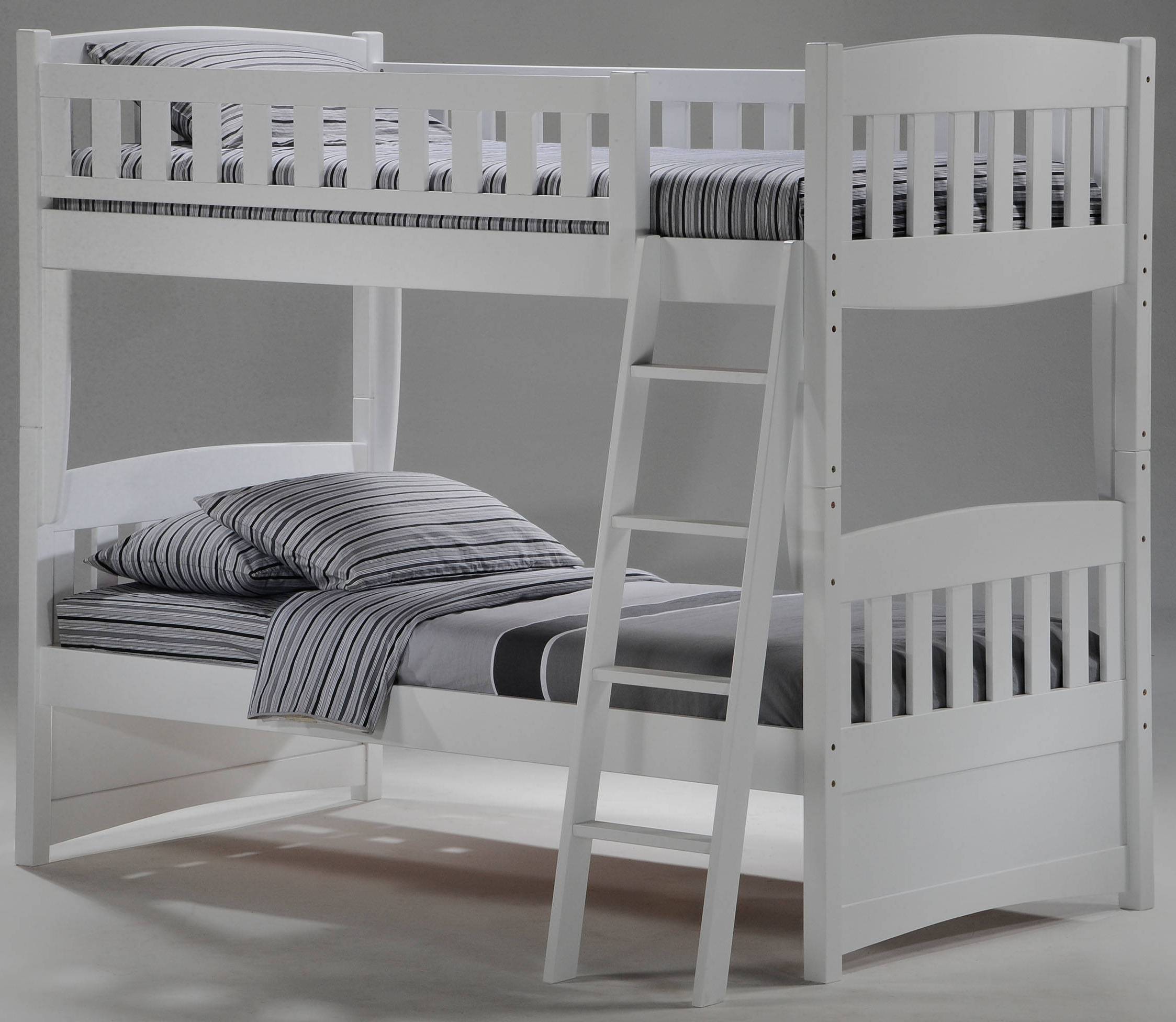 Night and Day Furniture Cinnamon White Twin Twin Bunk Bed