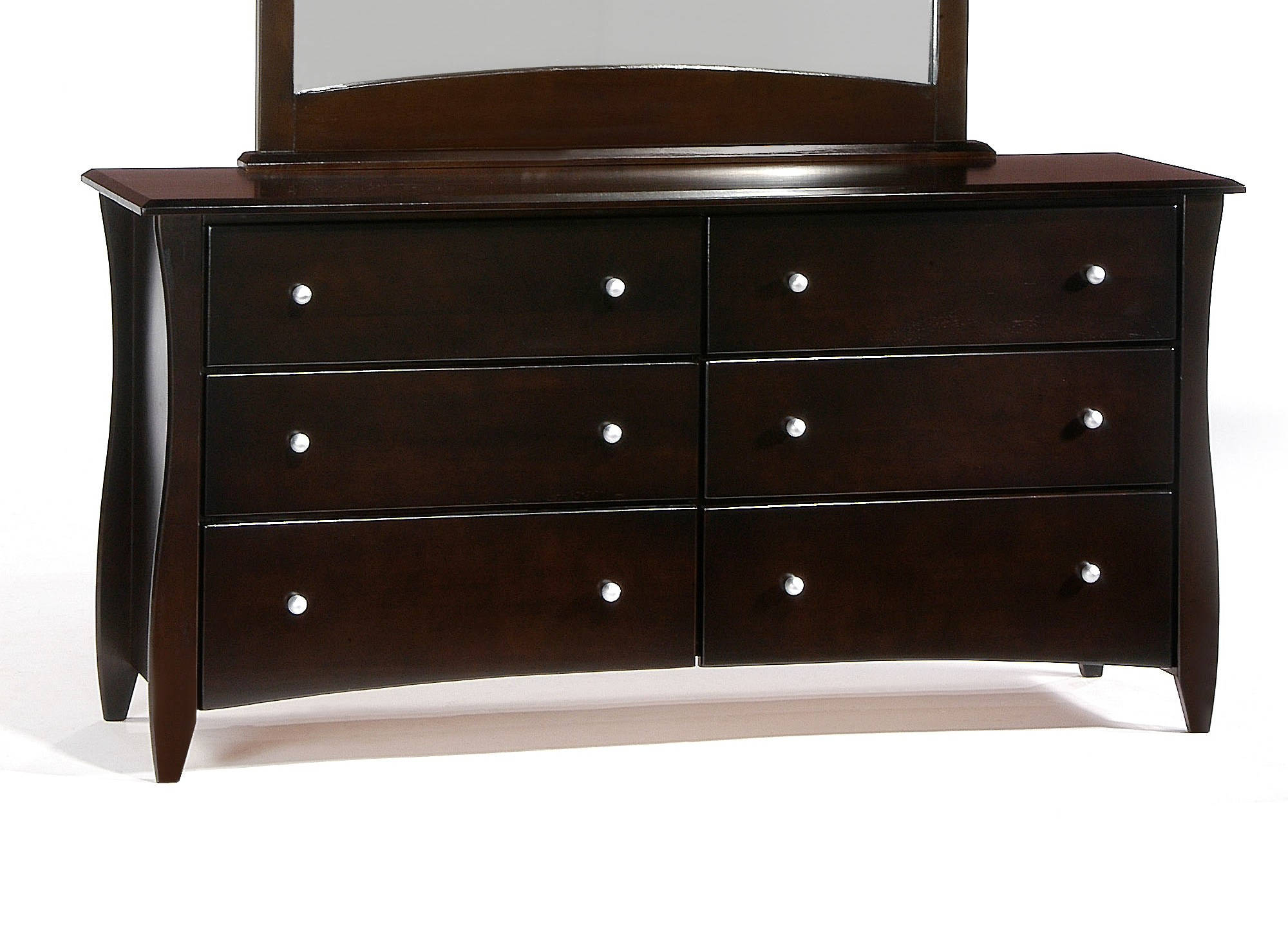 Clove 6 Drawer Dresser in chocolate finish
