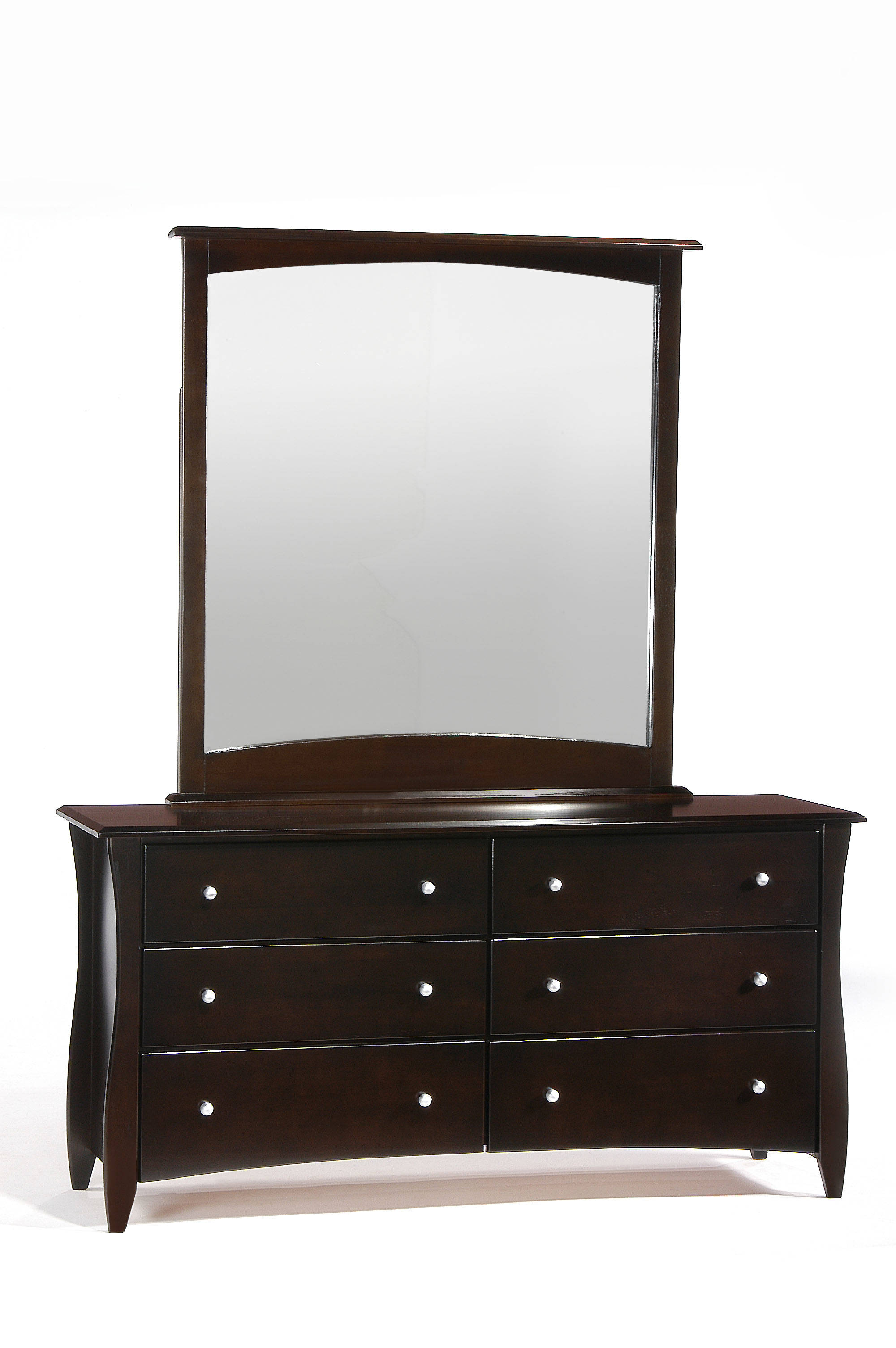 Night and Day Furniture Clove Chocolate Dresser and Mirror