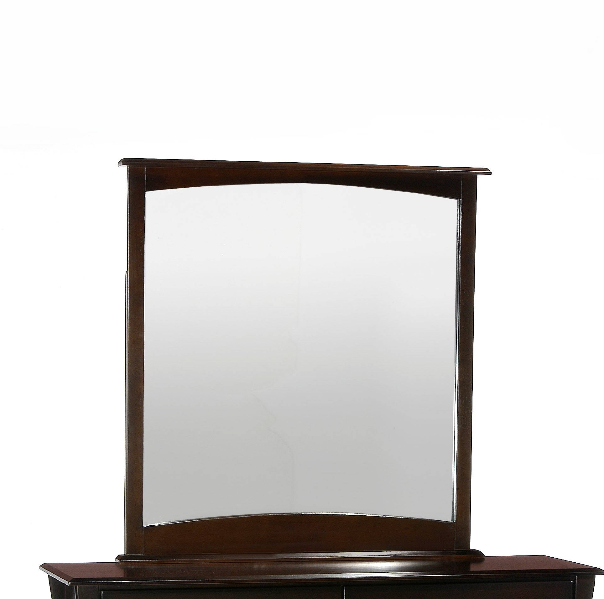Clove Mirror For 6 Drawer Dresser in chocolate finish