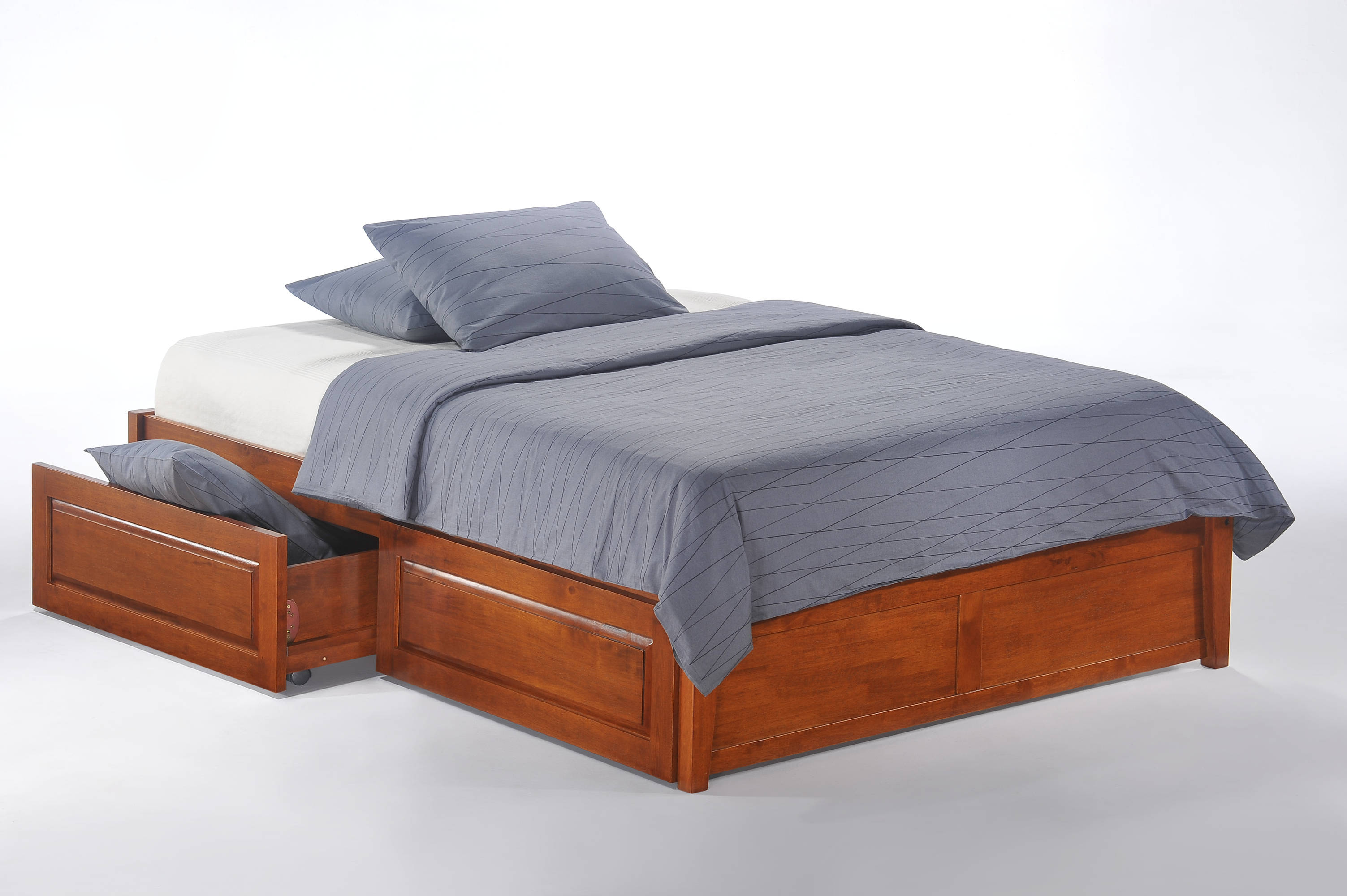 Night and Day Furniture K Series Cherry Full Drawer Basic Platform Bed