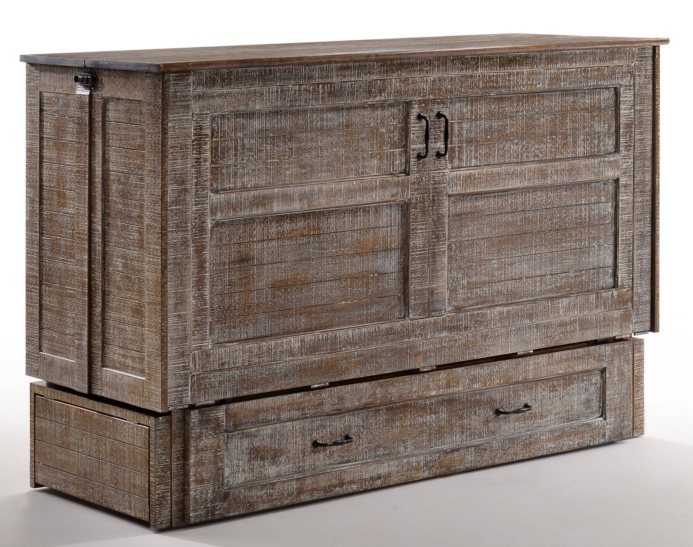 Night and Day Furniture Poppy White Bark Murphy Cabinet Bed NDF-MUR-POP-QEN-WBK-COM Night and Day Furniture Poppy White Bark Murphy Cabinet Bed NDF-MUR-POP-QEN-WBK-COM