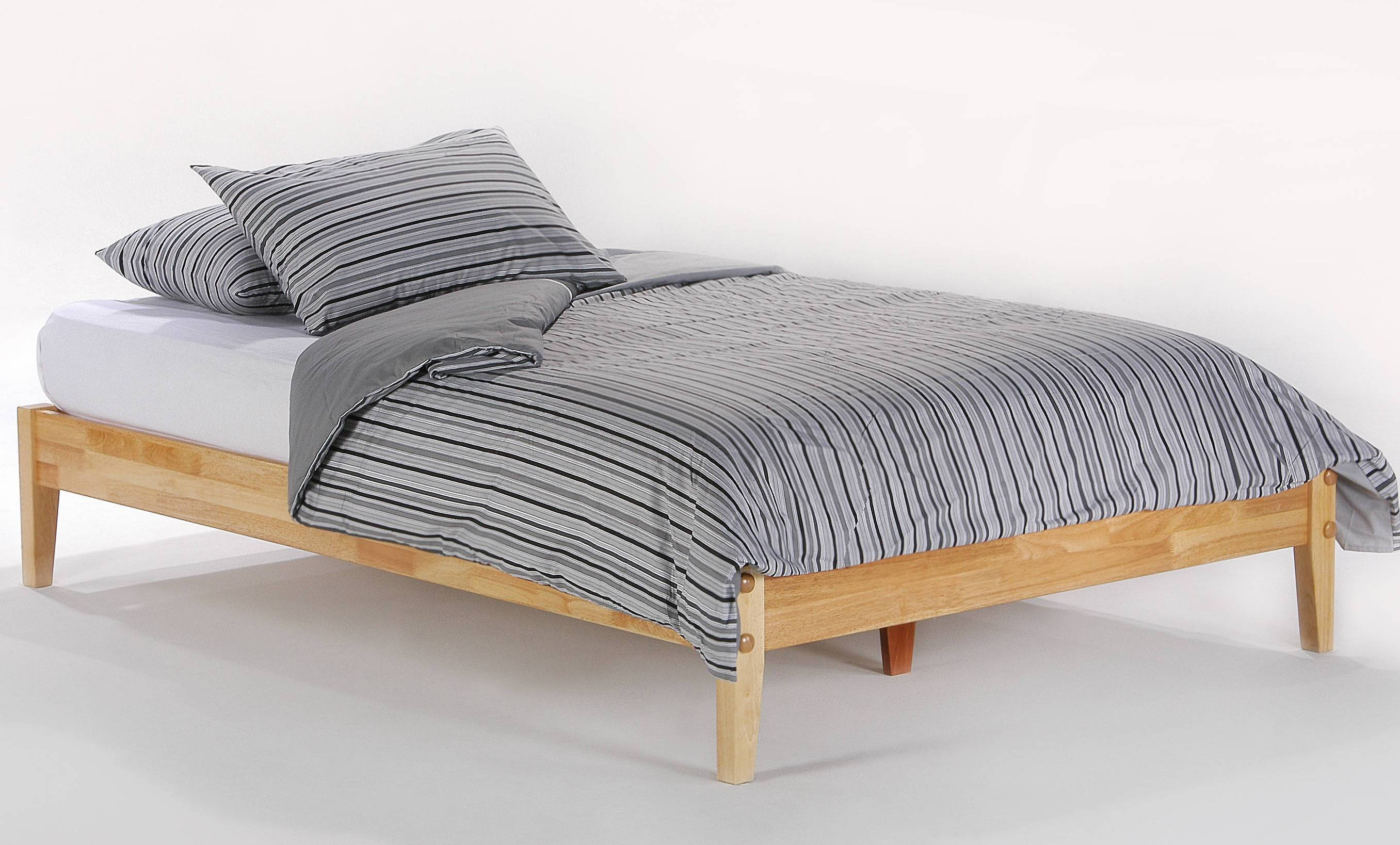 Night and Day Furniture P Series Natural Basic Queen Platform Bed