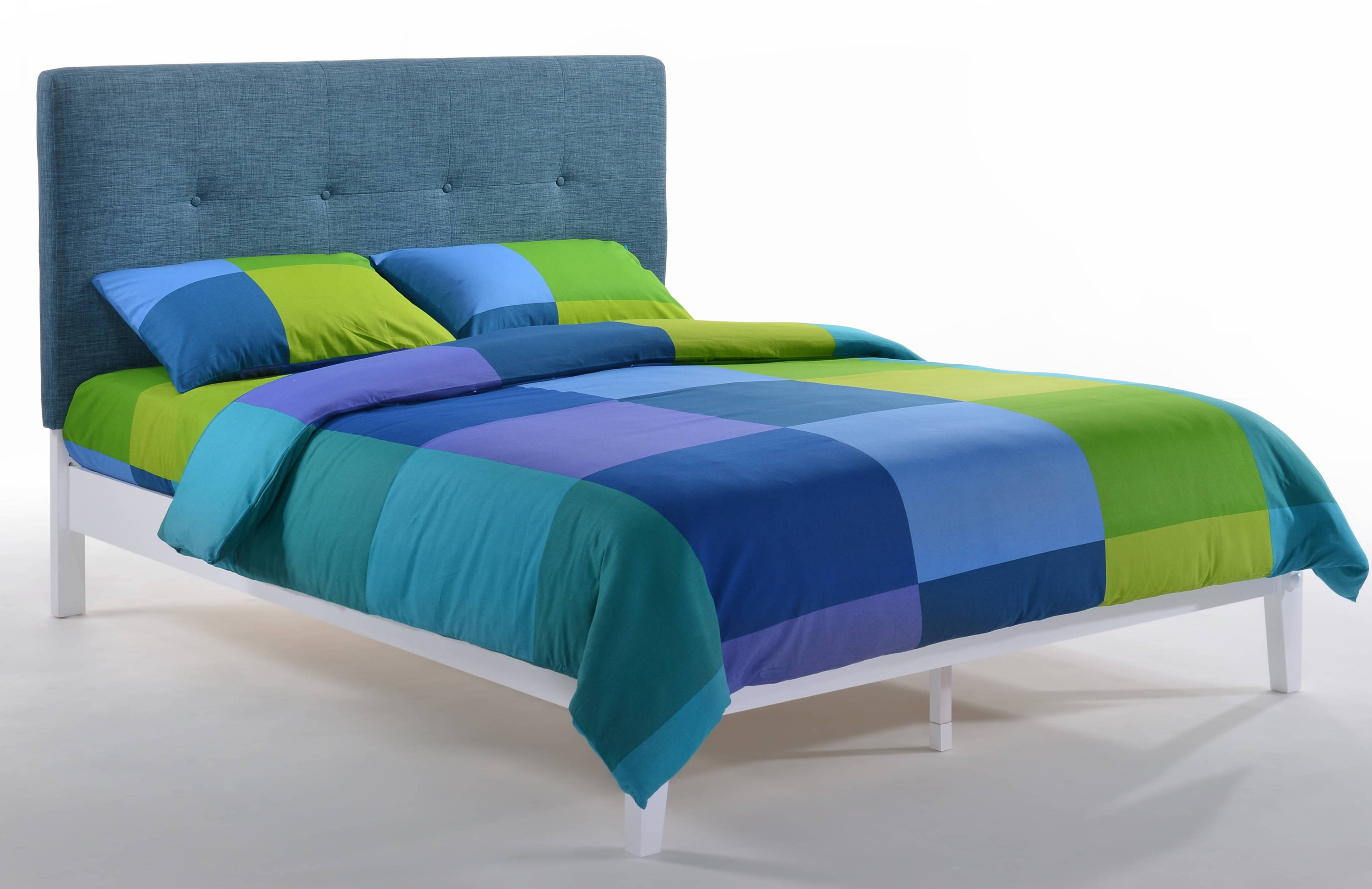 Night and Day Furniture P Series Teal White Paprika King Bed