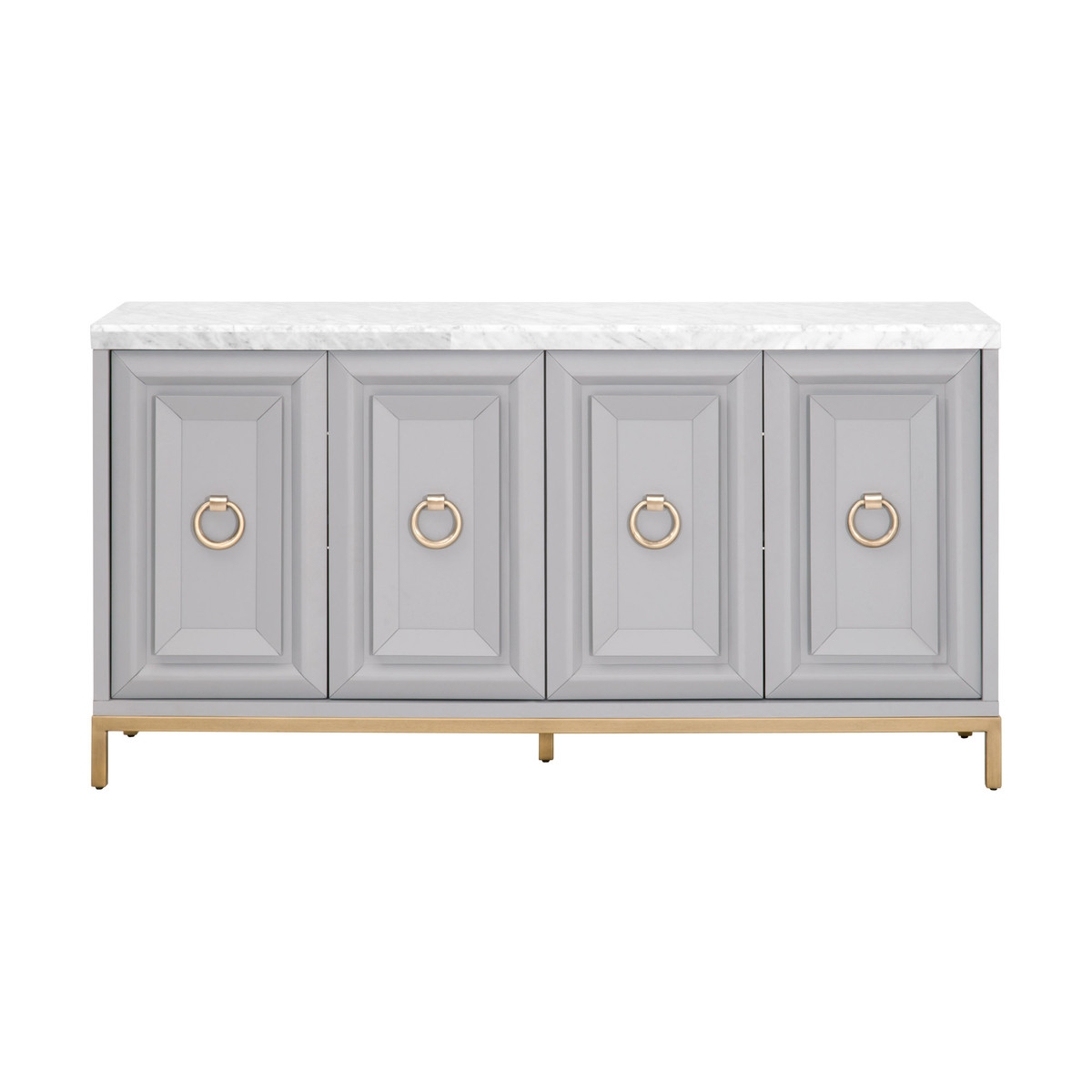 Essentials For Living Azure Dove Gray White Media Sideboard