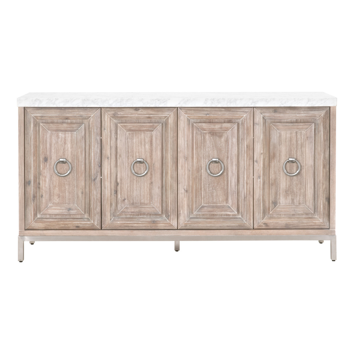 Essentials For Living Azure Natural Gray White Media Sideboard