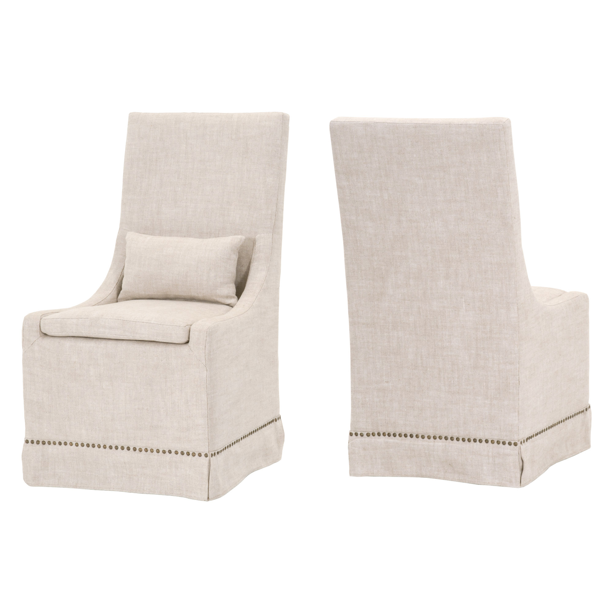 2 Essentials For Living Colleen Bisque French Dining Chairs OEF-6412UP-BIS-GLD 2 Essentials For Living Colleen Bisque French Dining Chairs OEF-6412UP-BIS-GLD