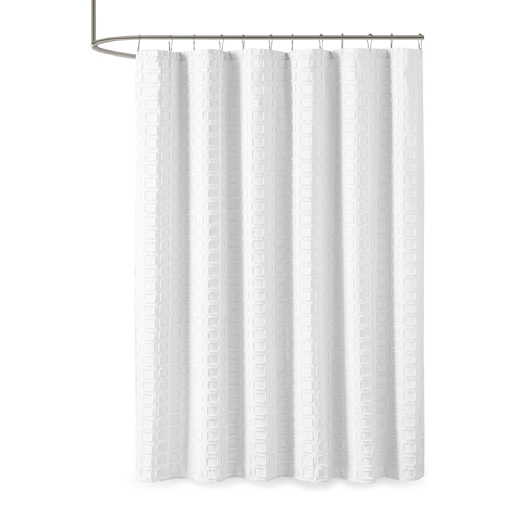 Olliix Madison Park Metro White Shower Curtain