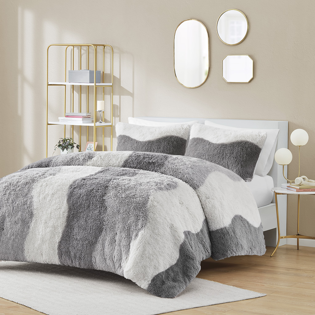 Olliix Intelligent Design Cassie Grey Twin Twin XL Comforter Set