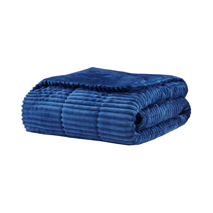 Olliix Premier Comfort Parker Navy Oversized Plush Down Alternative Filled ...