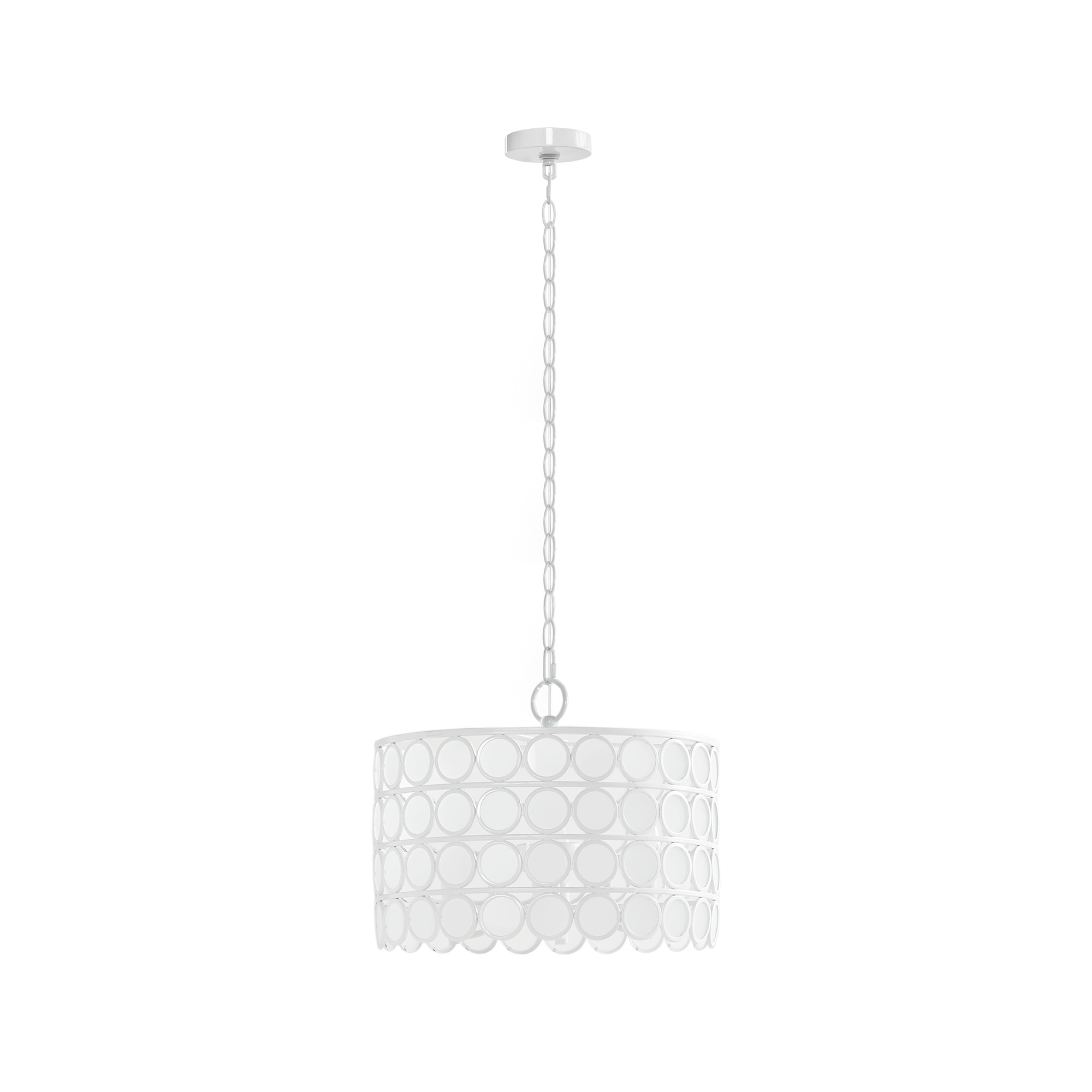 Olliix Hampton Hill Abbot White 4 Light Glass Drum Shade Chandelier OLIX-FB150-1160 Olliix Hampton Hill Abbot White 4 Light Glass Drum Shade Chandelier OLIX-FB150-1160