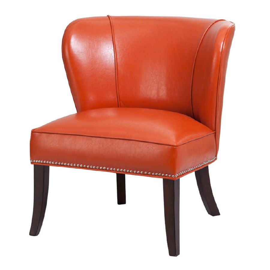 Olliix Madison Park Hilton Orange Armless Accent Chair