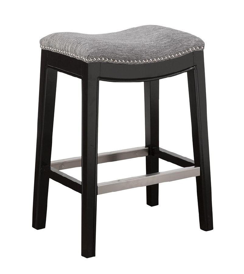 Olliix Madison Park Belfast Grey Saddle Counter Height Stool