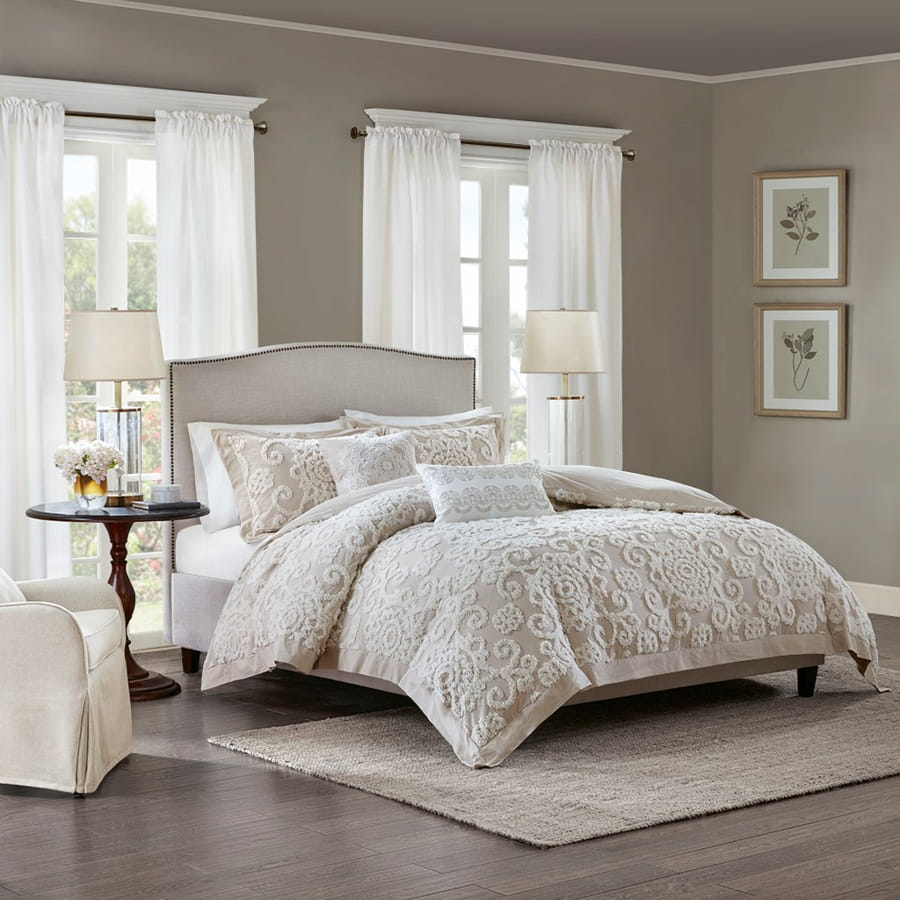 Olliix Harbor House Suzanna Taupe King Cotton Comforter Mini Set
