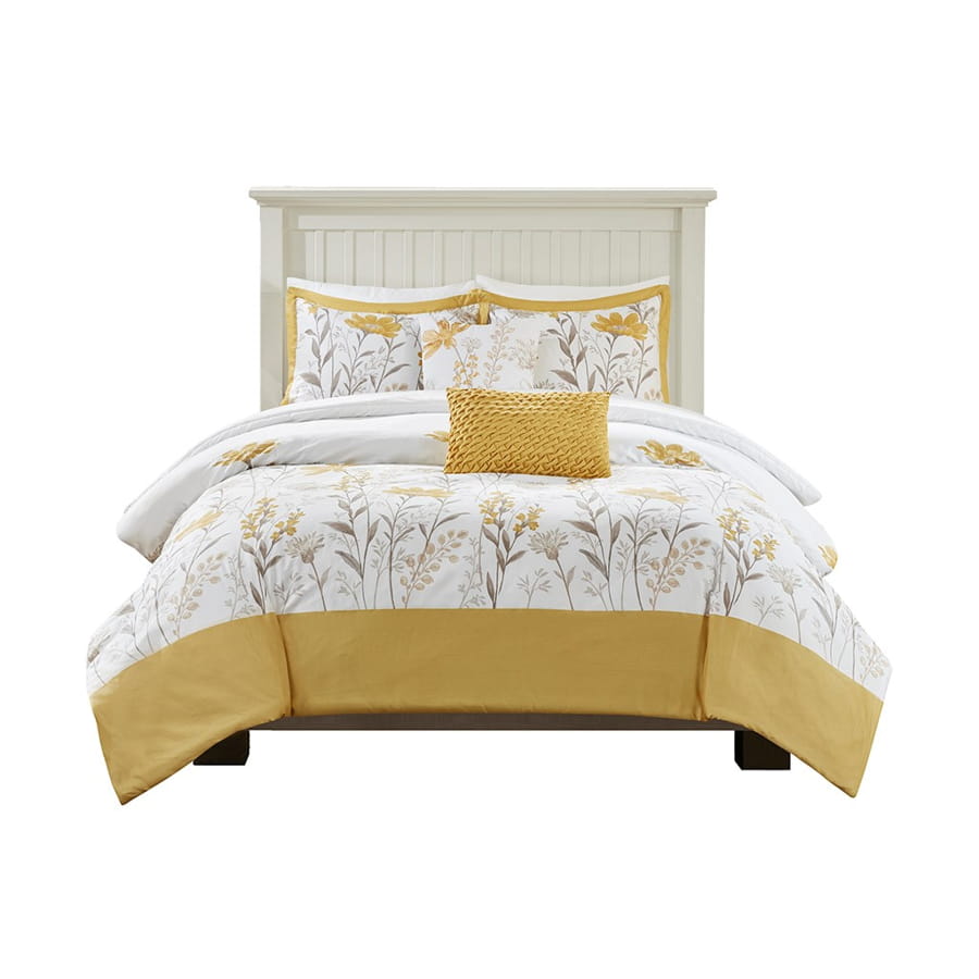 Olliix Harbor House Meadow Yellow Full Queen 5pc Cotton Comforter Set