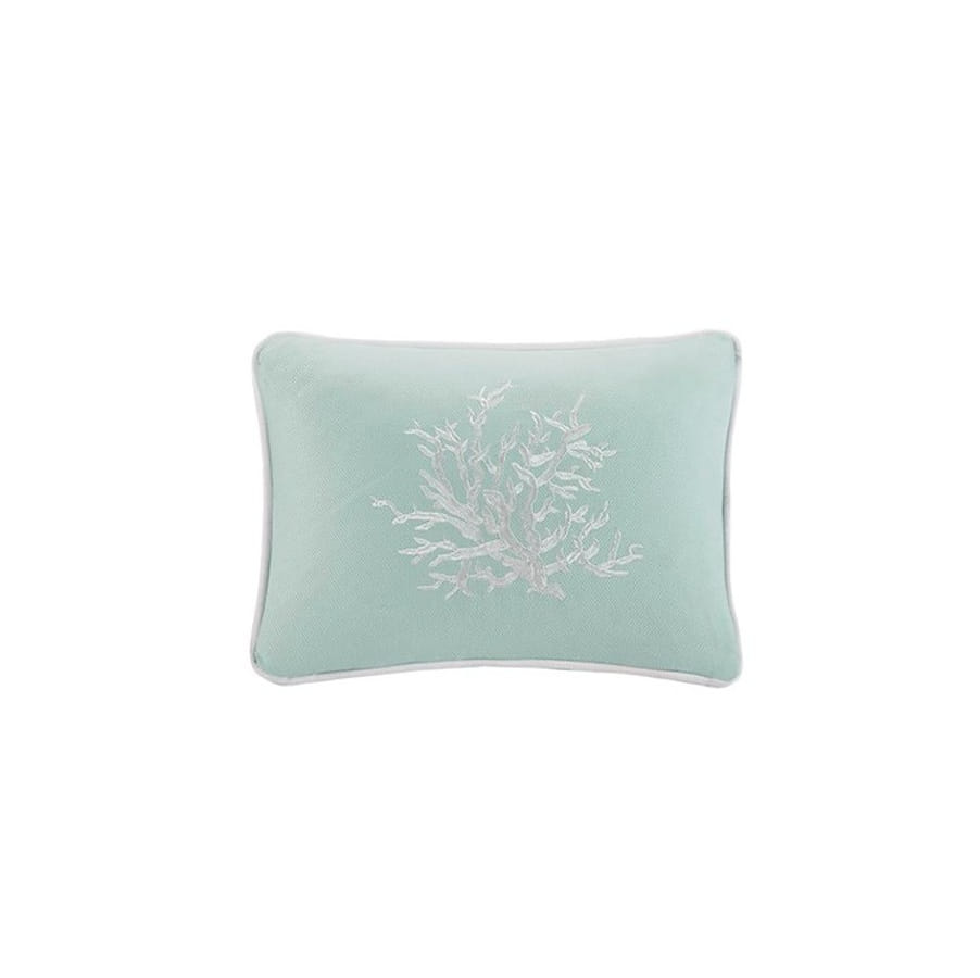 Olliix Harbor House Coastline Aqua Oblong Pillow