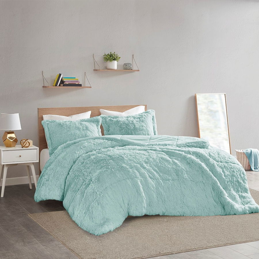Olliix Intelligent Design Malea Aqua Twin Twin XL Comforter Set