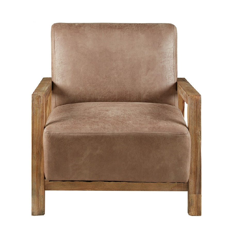 Olliix INK IVY Easton Taupe Natural Low Profile Accent Chair