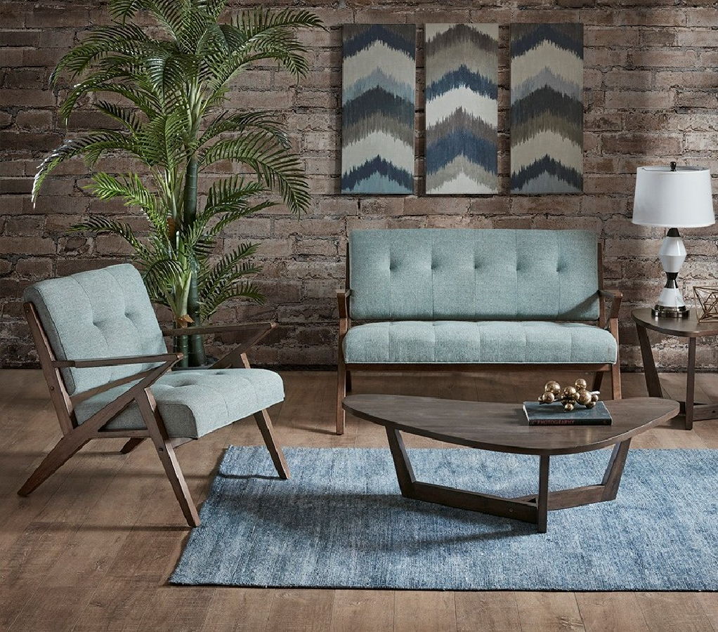 Olliix INK IVY Rocket Seafoam Loveseat