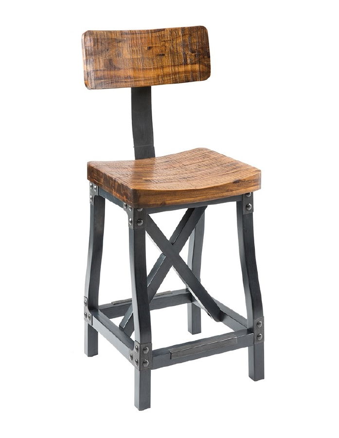 Olliix INK IVY Lancaster Amber Barstool with Back