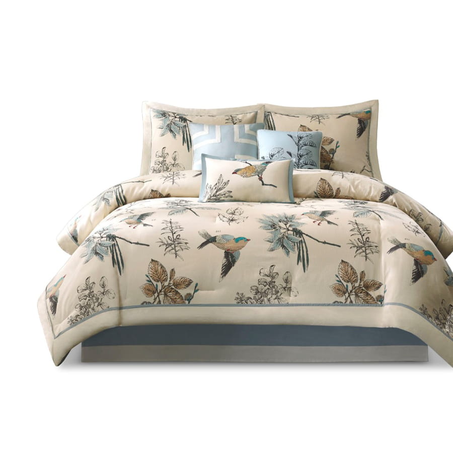 Olliix Madison Park Quincy Khaki King 7pc Comforter Set