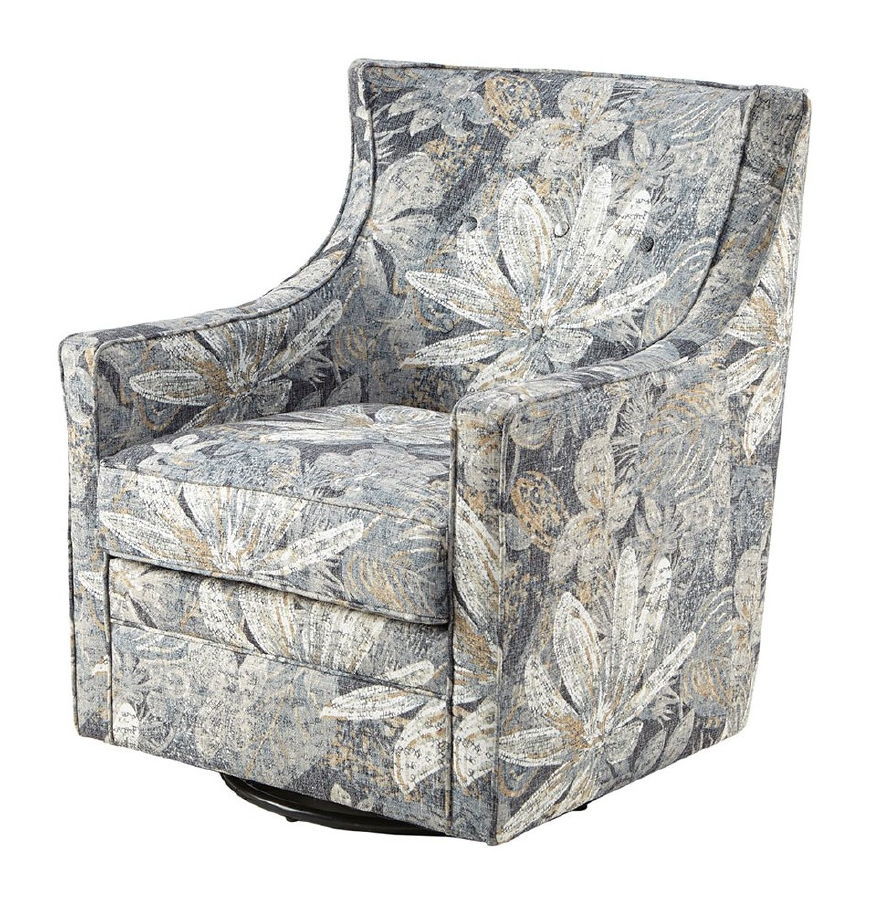 Olliix Madison Park Alana Blue Swivel Glider Chair