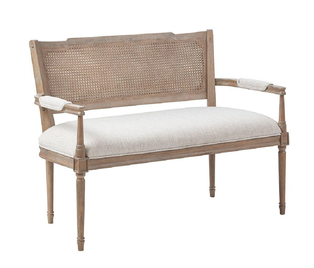 Olliix Madison Park Willshire Beige Reclaimed Natural Settee