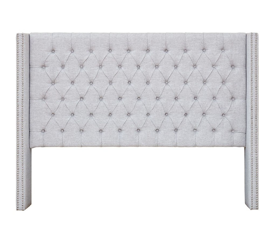 Olliix Madison Park Amelia Grey King Upholstery Headboard