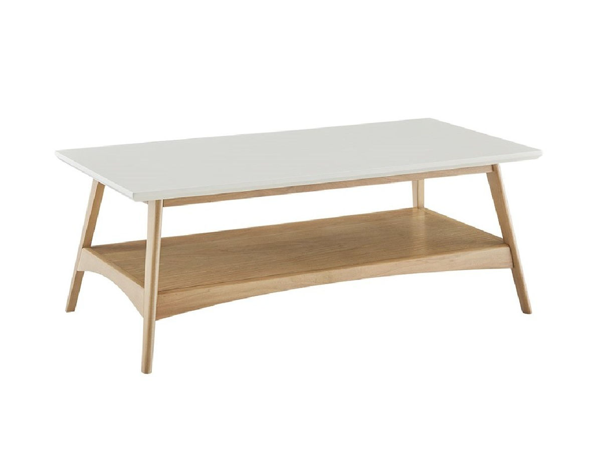 Olliix Madison Park Parker Off White Natural Coffee Table