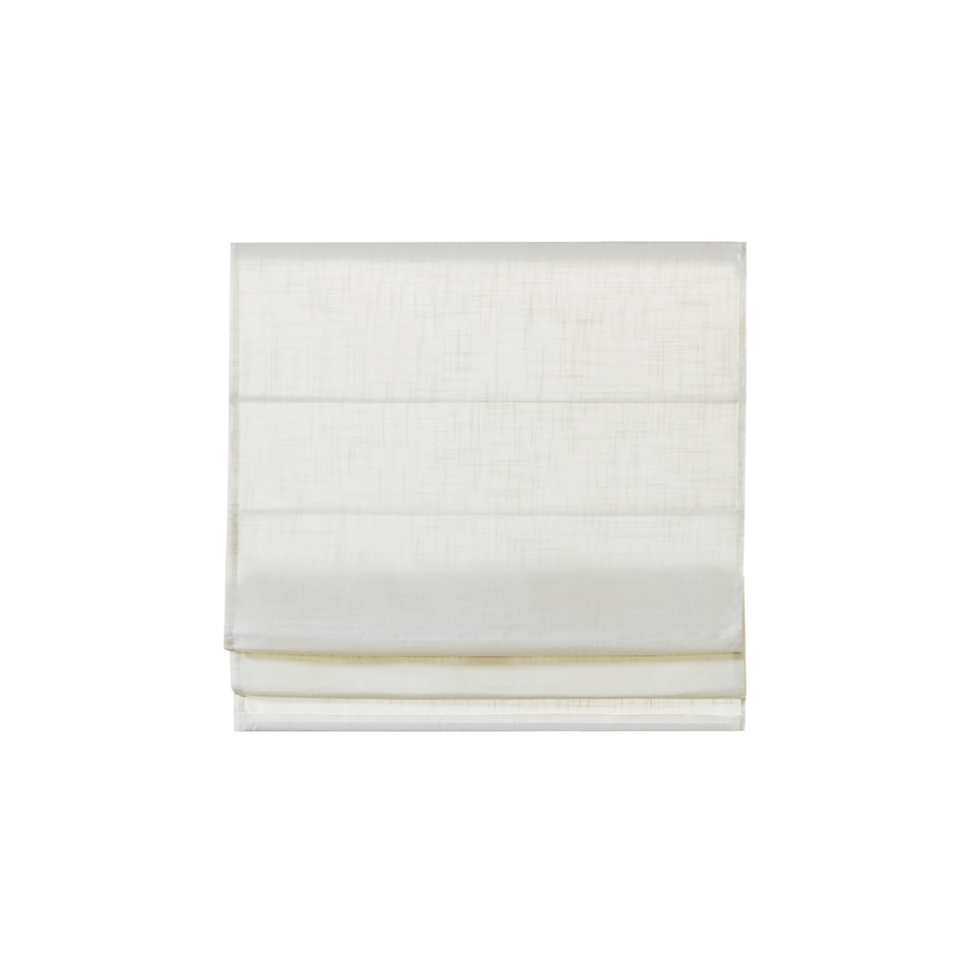 Olliix Madison Park Kyler White Linen Blend Light Filtering Cordless Roman ...