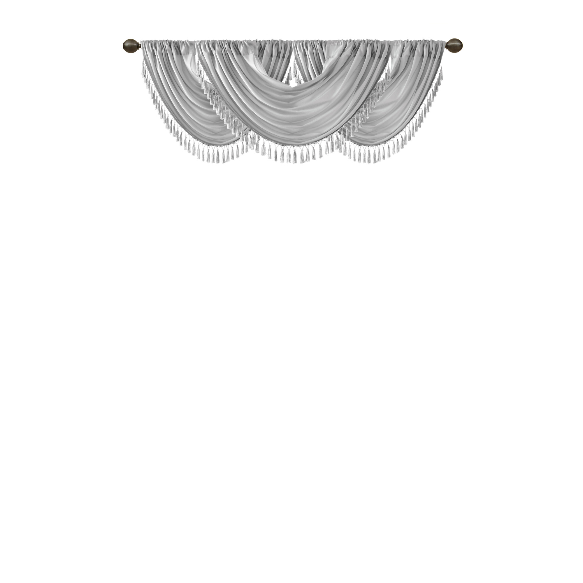 Olliix Madison Park Elena Silver Waterfall Embellished Valance