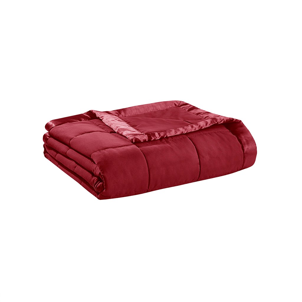 Olliix Madison Park Windom Burgundy King Lightweight Down Alternative Blank...