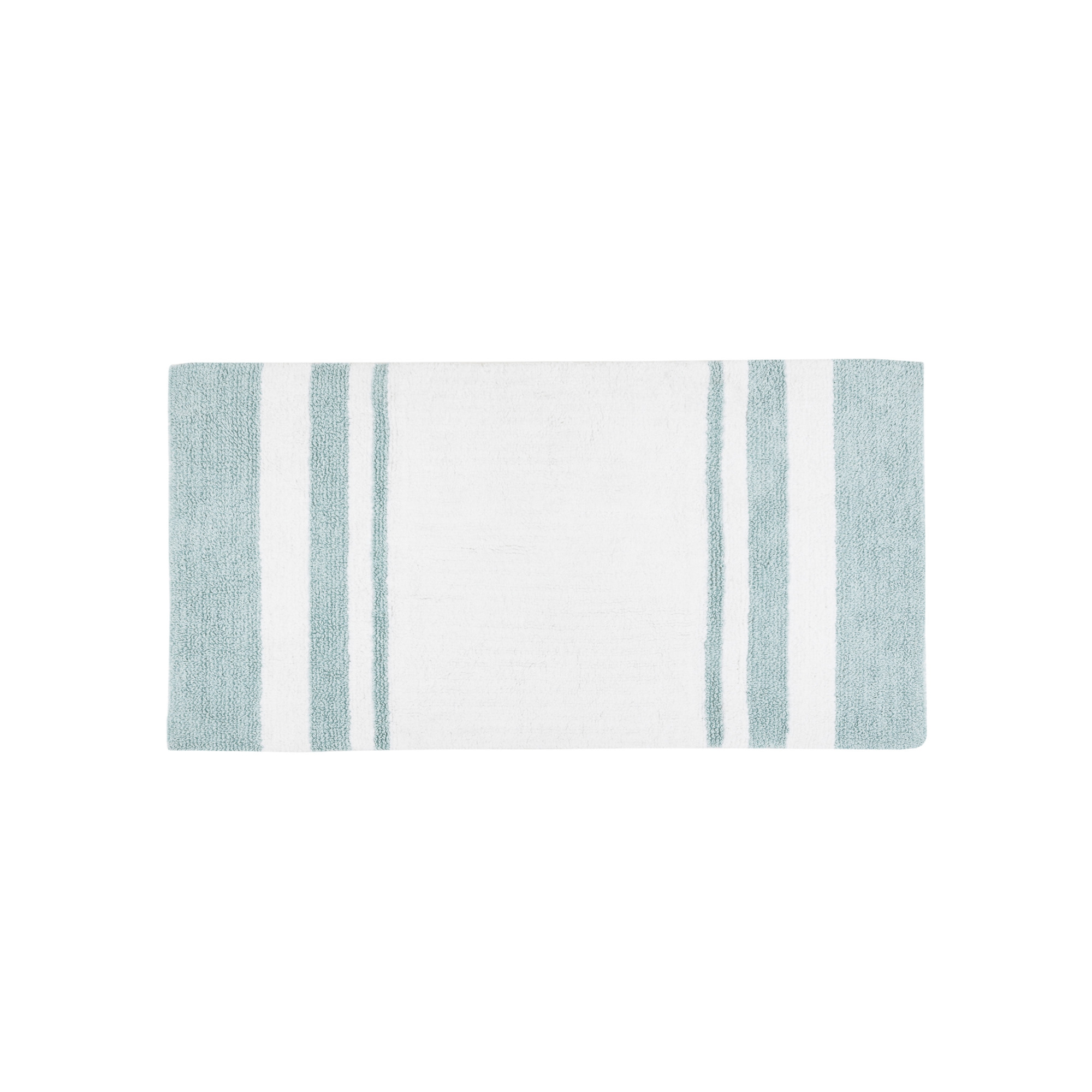 Olliix Madison Park Spa Cotton Aqua Reversible Bath Rug - 27 x 45