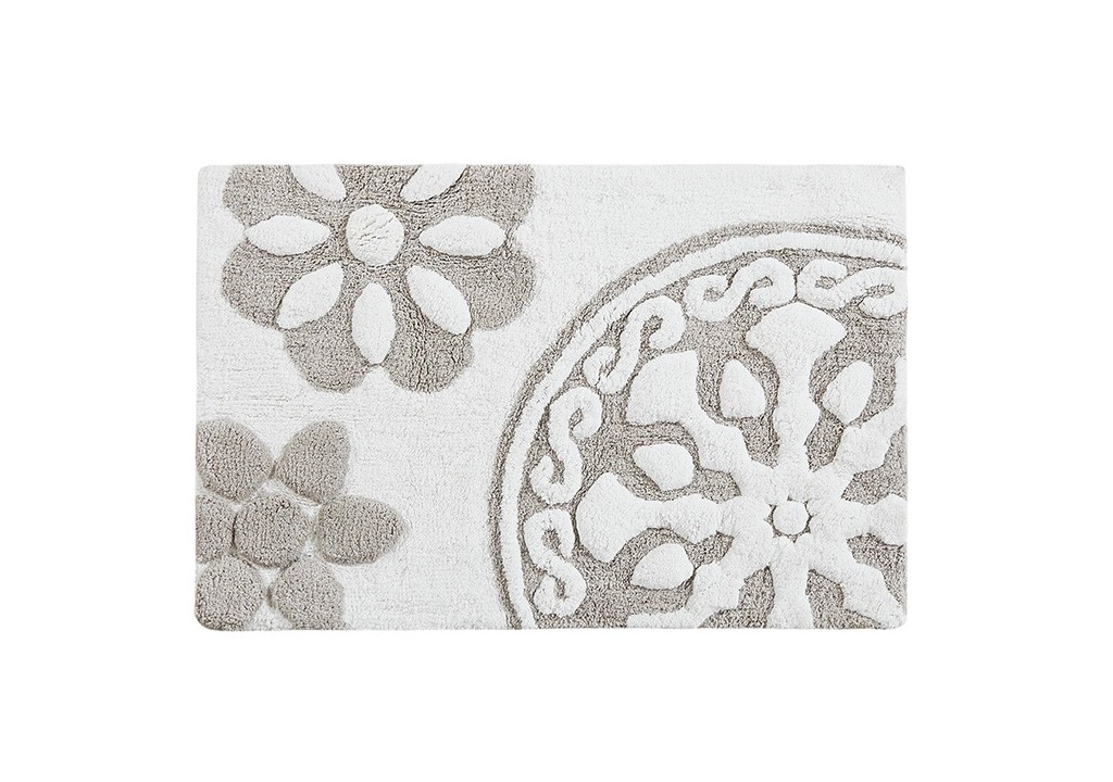 Olliix Madison Park Casablanca Taupe Medallion Cotton Tufted Bath Rug - 20 ...