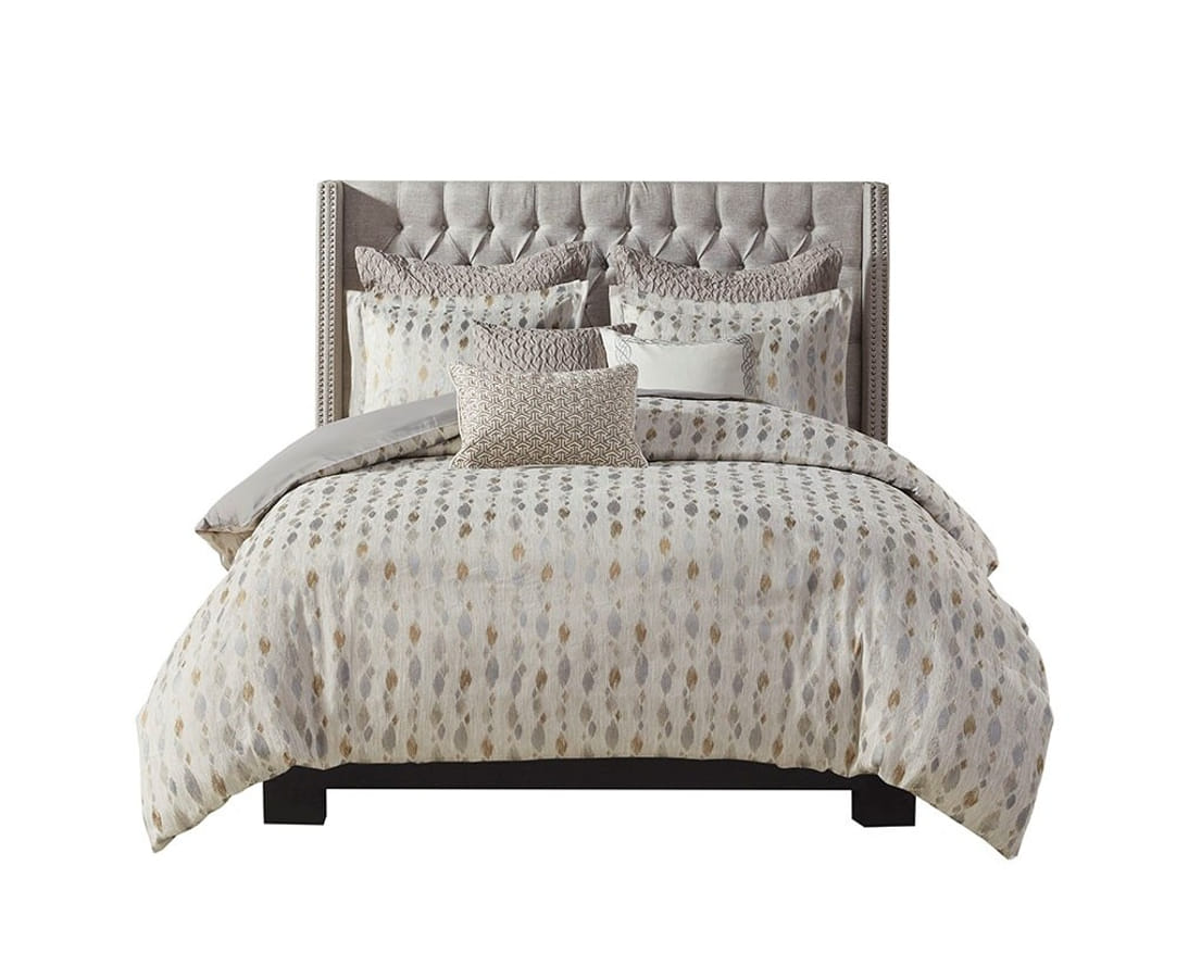 Olliix Madison Park Signature Sanctuary Taupe Gold King 9pc Comforter Set