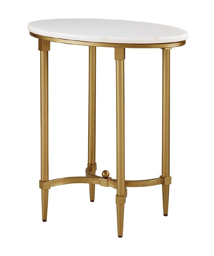 Olliix Madison Park Signature Bordeaux White Gold End Table