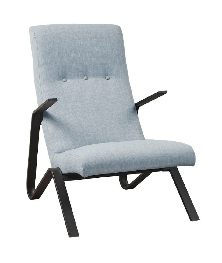 Olliix Martha Stewart Manhattan Light Blue Accent Chair