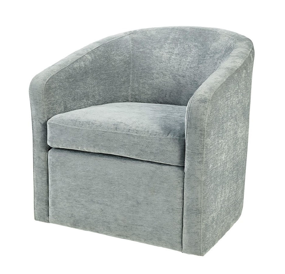 Olliix Martha Stewart Amber Light Blue Swivel Chair