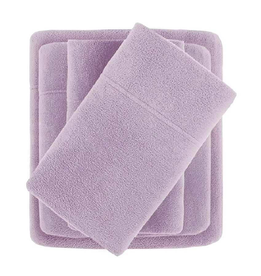 Olliix True North Sleep Philosophy Micro Fleece Lavender King 4pc Sheet Set