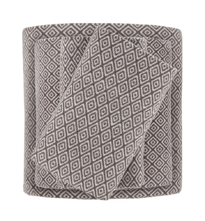 Olliix True North Sleep Philosophy Micro Fleece Grey Diamond Twin 3pc Sheet...