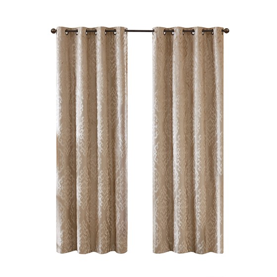 Olliix SunSmart Mirage Champagne Blackout Grommet Top Curtain Panel - 84 x ...