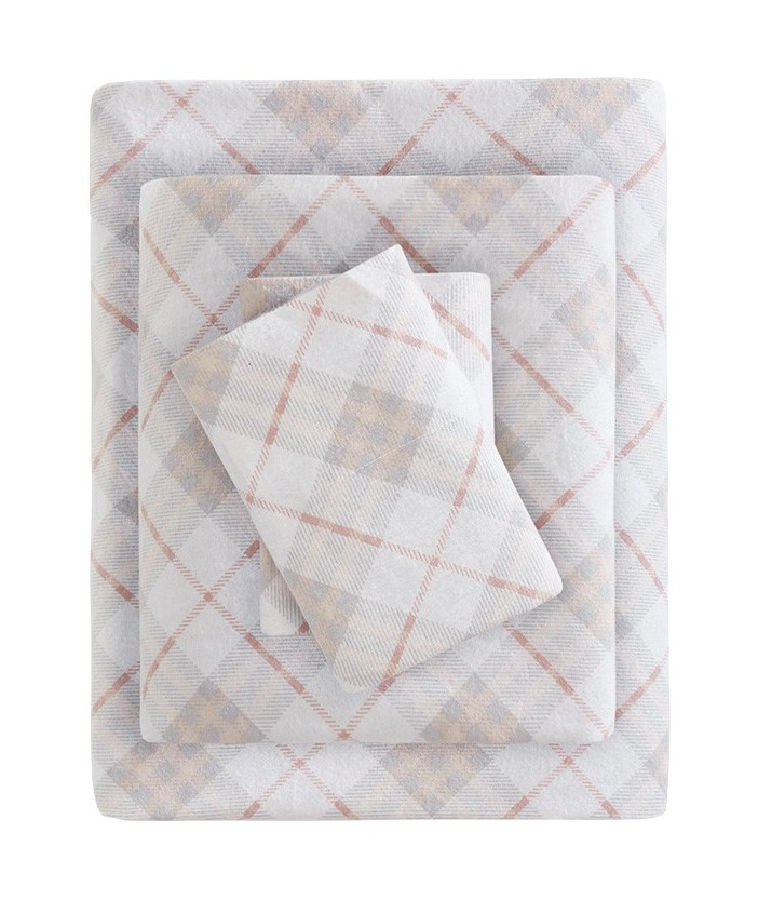 Olliix True North Sleep Philosophy Cozy Flannel Pink Twin 3pc Sheet Set