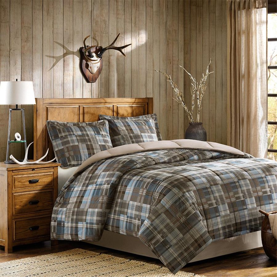 Olliix Woolrich White River Twin Down Alternative Comforter Mini Set
