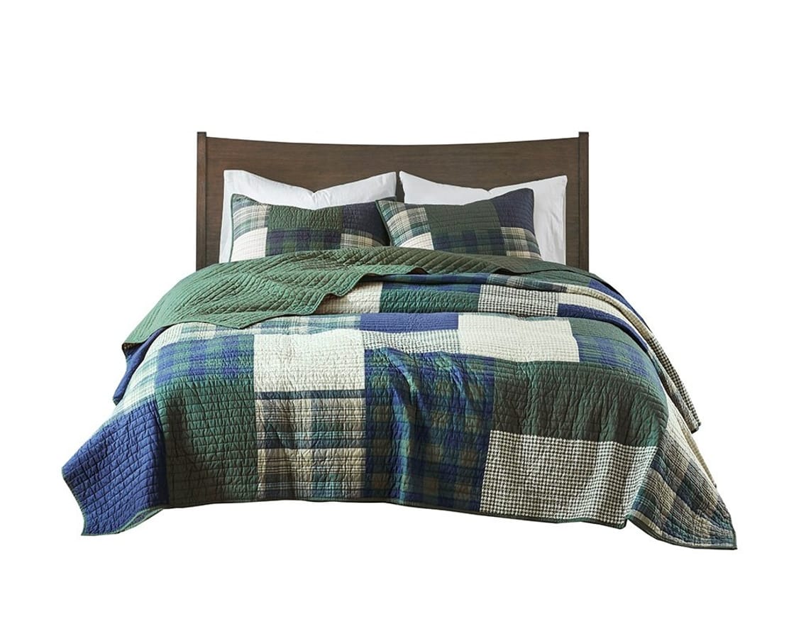 Olliix Woolrich Mill Creek Green King Cal King Oversized Cotton Quilt Set