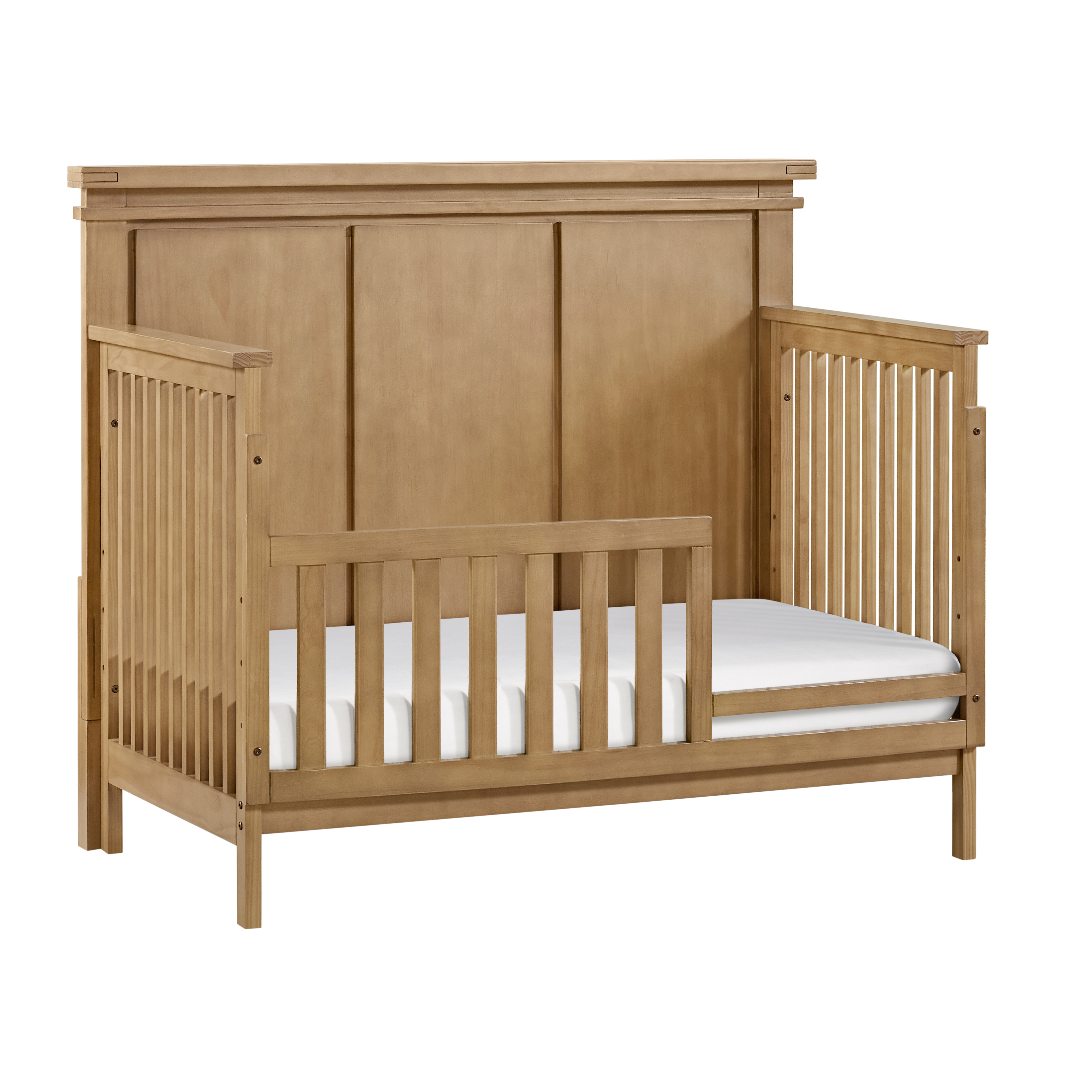 Oxford Mystic Honey Wood Toddler Bed with Guard Rail