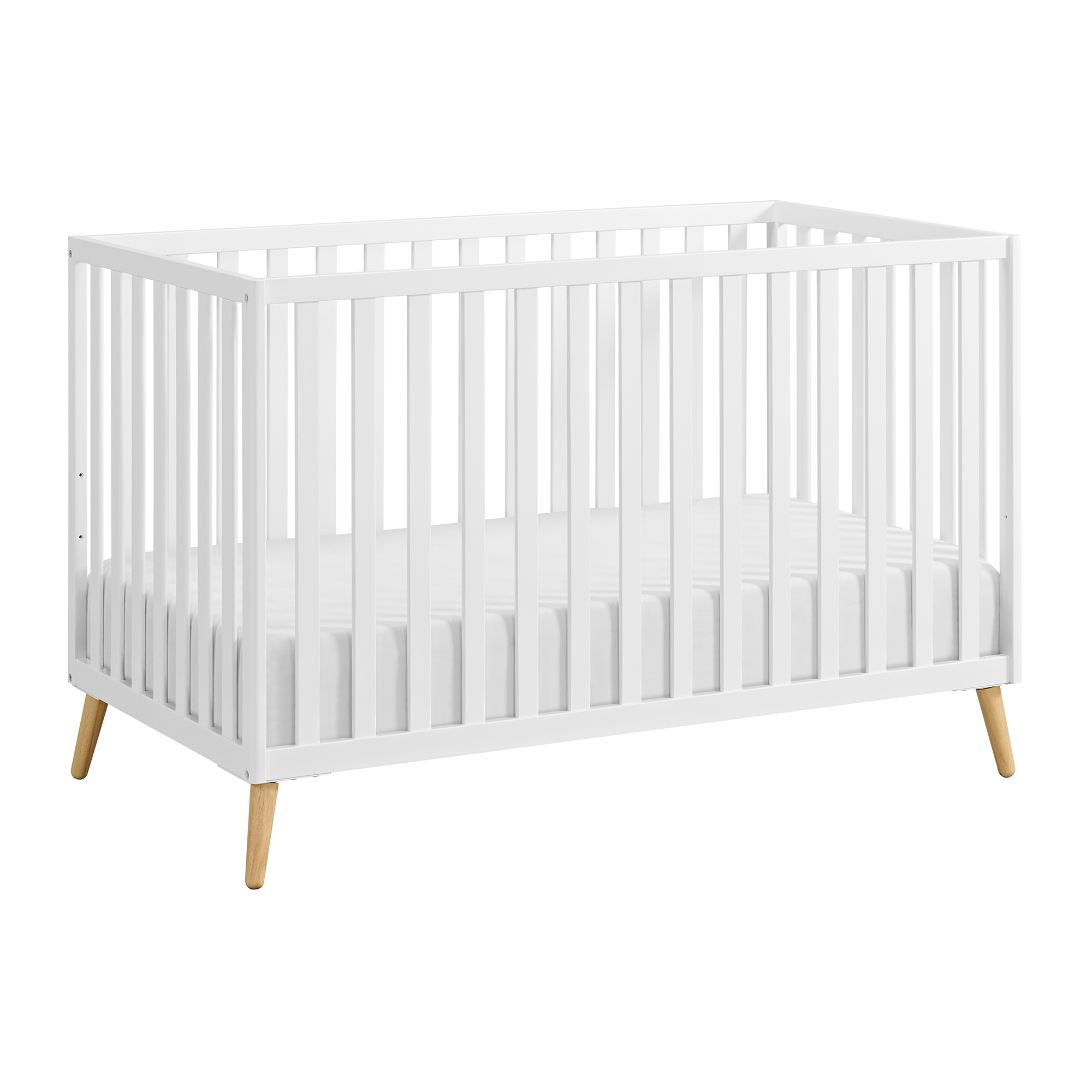 Oxford Cozy Nest Snow White Natural 3 In 1 Island Crib